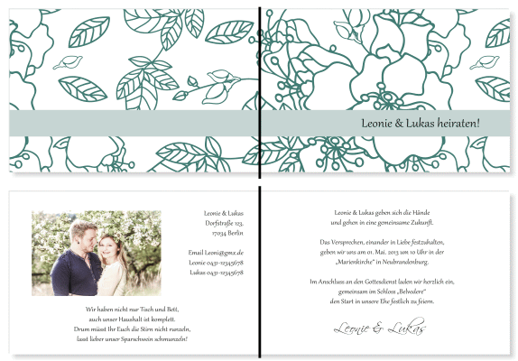  Einladungskarten Hochzeit, Hochzeitseinladungen, Hochzeitskarten, Einladungen für Hochzeit