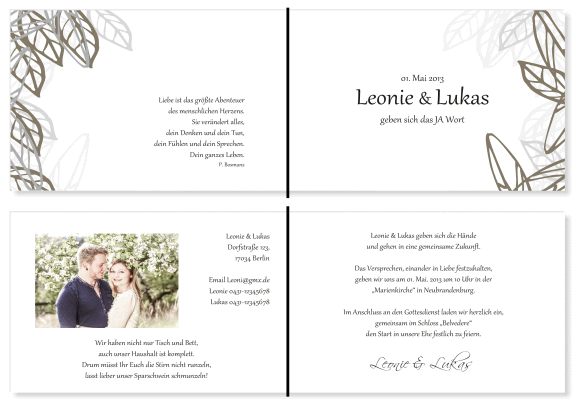  Einladungskarten Hochzeit, Hochzeitseinladungen, Hochzeitskarten, Einladungen für Hochzeit
