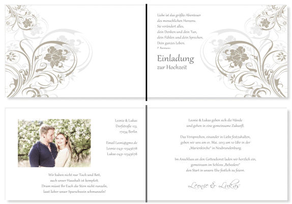  Einladungskarten Hochzeit, Hochzeitseinladungen, Hochzeitskarten, Einladungen für Hochzeit