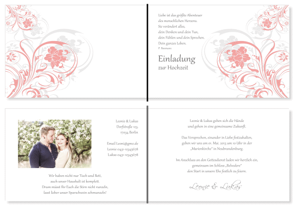  Einladungskarten Hochzeit, Hochzeitseinladungen, Hochzeitskarten, Einladungen für Hochzeit