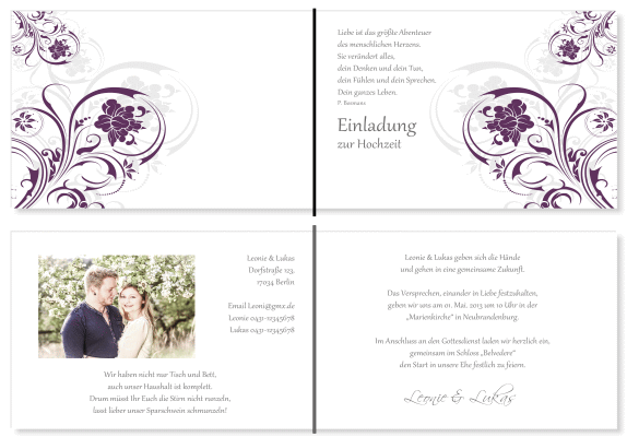  Einladungskarten Hochzeit, Hochzeitseinladungen, Hochzeitskarten, Einladungen für Hochzeit