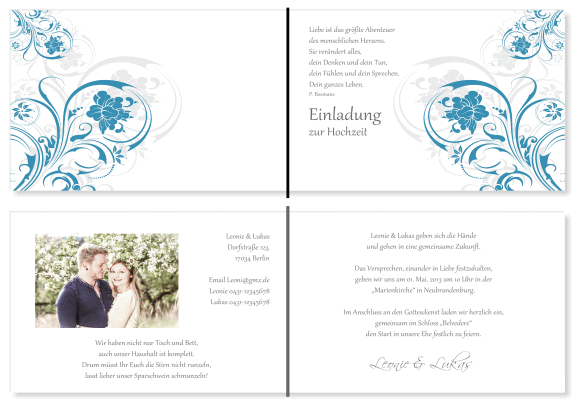  Einladungskarten Hochzeit, Hochzeitseinladungen, Hochzeitskarten, Einladungen für Hochzeit