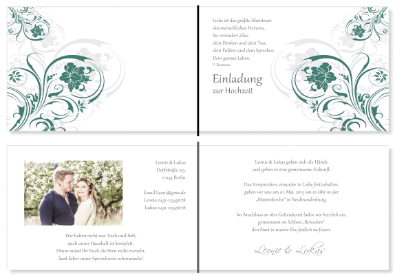  Einladungskarten Hochzeit, Hochzeitseinladungen, Hochzeitskarten, Einladungen für Hochzeit