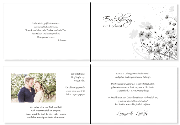  Einladungskarten Hochzeit, Hochzeitseinladungen, Hochzeitskarten, Einladungen für Hochzeit