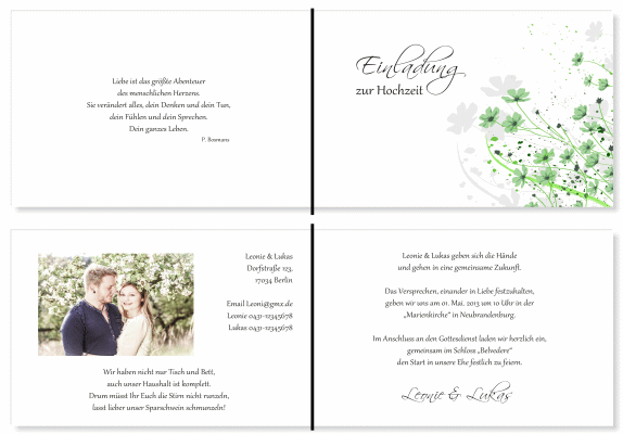  Einladungskarten Hochzeit, Hochzeitseinladungen, Hochzeitskarten, Einladungen für Hochzeit