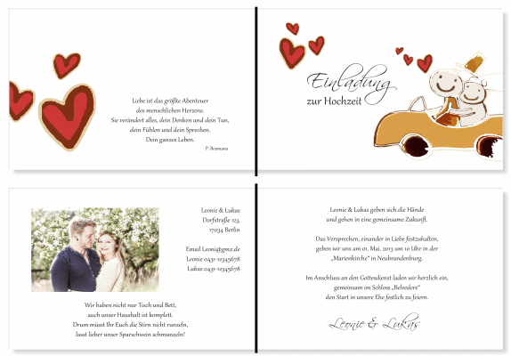  Einladungskarten Hochzeit, Hochzeitseinladungen, Hochzeitskarten, Einladungen für Hochzeit