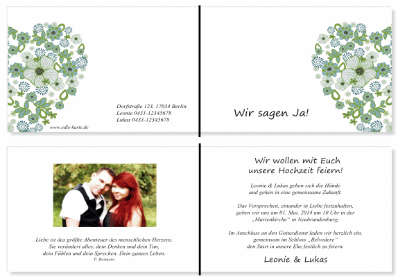  Einladungskarten Hochzeit, Hochzeitseinladungen, Hochzeitskarten, Einladungen für Hochzeit