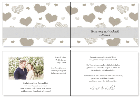  Einladungskarten Hochzeit, Hochzeitseinladungen, Hochzeitskarten, Einladungen für Hochzeit