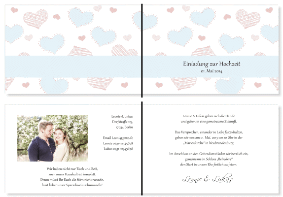  Einladungskarten Hochzeit, Hochzeitseinladungen, Hochzeitskarten, Einladungen für Hochzeit