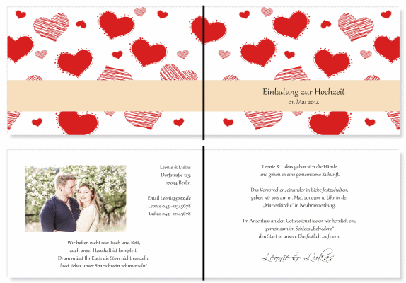  Einladungskarten Hochzeit, Hochzeitseinladungen, Hochzeitskarten, Einladungen für Hochzeit