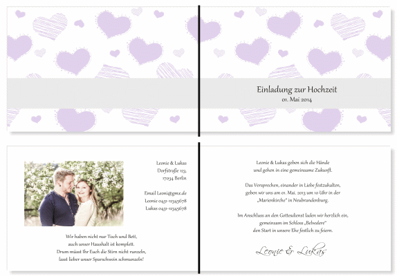  Einladungskarten Hochzeit, Hochzeitseinladungen, Hochzeitskarten, Einladungen für Hochzeit