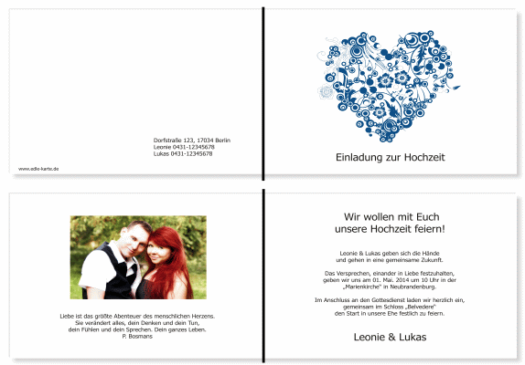  Einladungskarten Hochzeit, Hochzeitseinladungen, Hochzeitskarten, Einladungen für Hochzeit