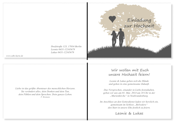  Einladungskarten Hochzeit, Hochzeitseinladungen, Hochzeitskarten, Einladungen für Hochzeit