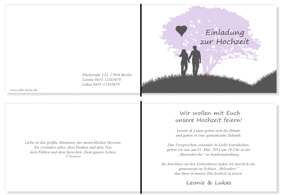  Einladungskarten Hochzeit, Hochzeitseinladungen, Hochzeitskarten, Einladungen für Hochzeit