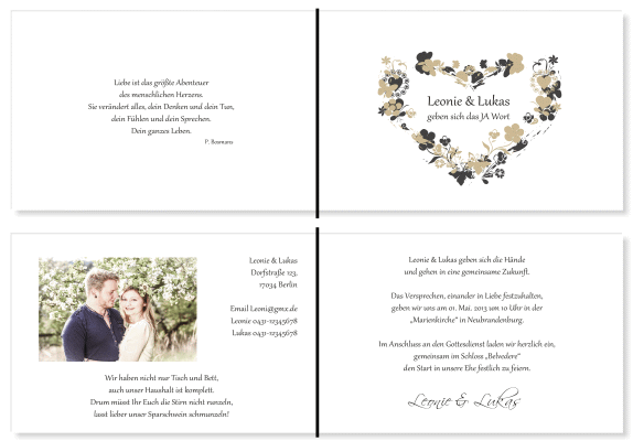  Einladungskarten Hochzeit, Hochzeitseinladungen, Hochzeitskarten, Einladungen für Hochzeit