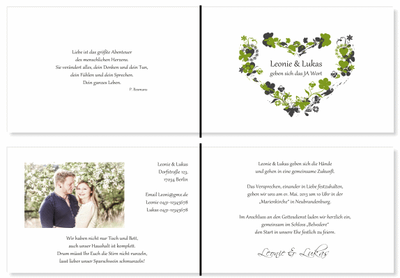  Einladungskarten Hochzeit, Hochzeitseinladungen, Hochzeitskarten, Einladungen für Hochzeit