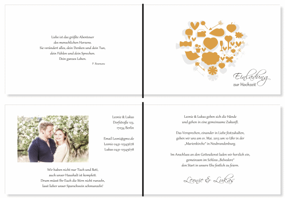  Einladungskarten Hochzeit, Hochzeitseinladungen, Hochzeitskarten, Einladungen für Hochzeit