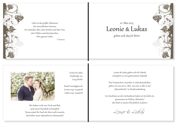  Einladungskarten Hochzeit, Hochzeitseinladungen, Hochzeitskarten, Einladungen für Hochzeit