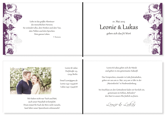  Einladungskarten Hochzeit, Hochzeitseinladungen, Hochzeitskarten, Einladungen für Hochzeit