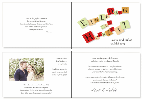  Einladungskarten Hochzeit, Hochzeitseinladungen, Hochzeitskarten, Einladungen für Hochzeit