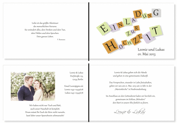  Einladungskarten Hochzeit, Hochzeitseinladungen, Hochzeitskarten, Einladungen für Hochzeit