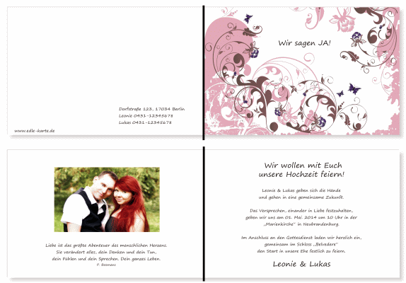  Einladungskarten Hochzeit, Hochzeitseinladungen, Hochzeitskarten, Einladungen für Hochzeit