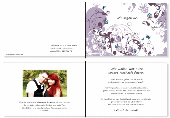  Einladungskarten Hochzeit, Hochzeitseinladungen, Hochzeitskarten, Einladungen für Hochzeit