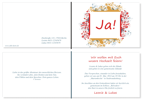  Einladungskarten Hochzeit, Hochzeitseinladungen, Hochzeitskarten, Einladungen für Hochzeit