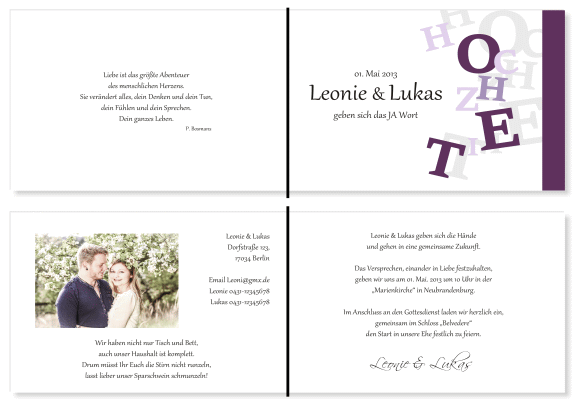  Einladungskarten Hochzeit, Hochzeitseinladungen, Hochzeitskarten, Einladungen für Hochzeit