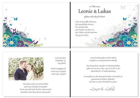  Einladungskarten Hochzeit, Hochzeitseinladungen, Hochzeitskarten, Einladungen für Hochzeit