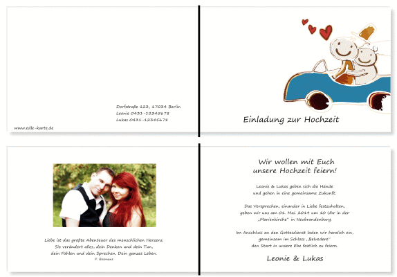  Einladungskarten Hochzeit, Hochzeitseinladungen, Hochzeitskarten, Einladungen für Hochzeit