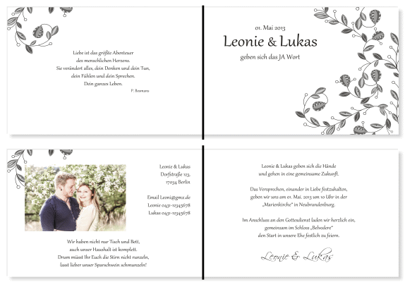  Einladungskarten Hochzeit, Hochzeitseinladungen, Hochzeitskarten, Einladungen für Hochzeit