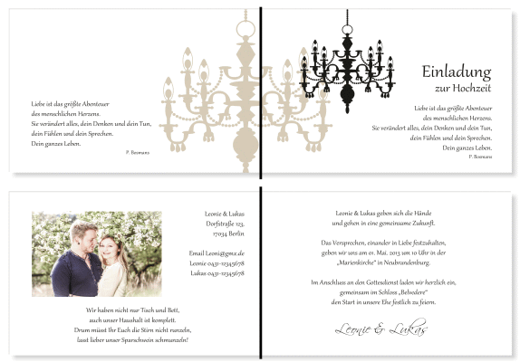  Einladungskarten Hochzeit, Hochzeitseinladungen, Hochzeitskarten, Einladungen für Hochzeit