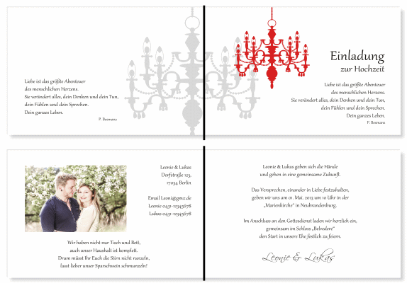  Einladungskarten Hochzeit, Hochzeitseinladungen, Hochzeitskarten, Einladungen für Hochzeit