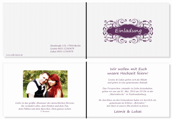  Einladungskarten Hochzeit, Hochzeitseinladungen, Hochzeitskarten, Einladungen für Hochzeit