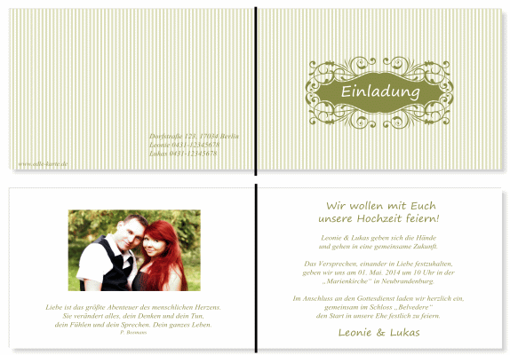  Einladungskarten Hochzeit, Hochzeitseinladungen, Hochzeitskarten, Einladungen für Hochzeit
