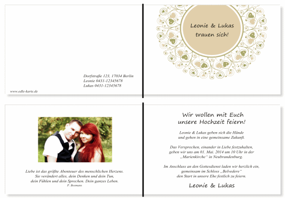  Einladungskarten Hochzeit, Hochzeitseinladungen, Hochzeitskarten, Einladungen für Hochzeit