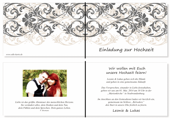 Einladungskarten Hochzeit, Hochzeitseinladungen, Hochzeitskarten, Einladungen für Hochzeit
