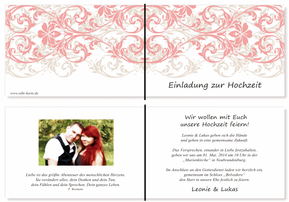  Einladungskarten Hochzeit, Hochzeitseinladungen, Hochzeitskarten, Einladungen für Hochzeit