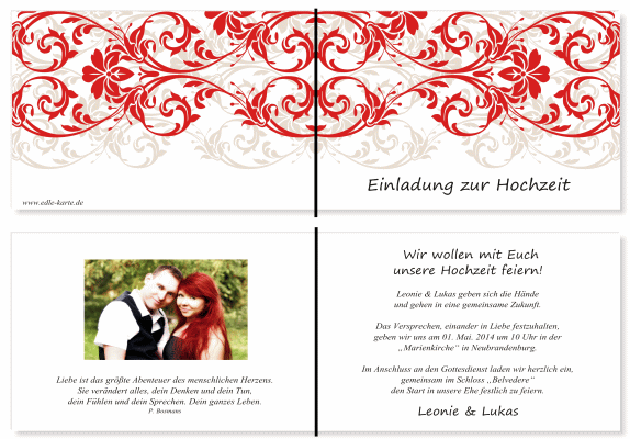  Einladungskarten Hochzeit, Hochzeitseinladungen, Hochzeitskarten, Einladungen für Hochzeit