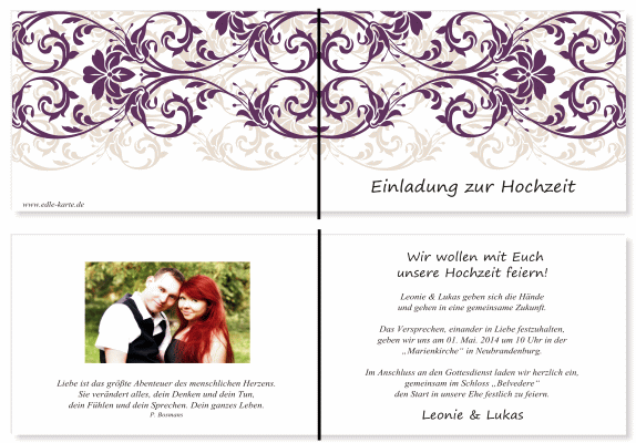  Einladungskarten Hochzeit, Hochzeitseinladungen, Hochzeitskarten, Einladungen für Hochzeit