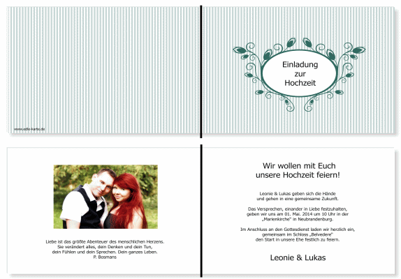  Einladungskarten Hochzeit, Hochzeitseinladungen, Hochzeitskarten, Einladungen für Hochzeit