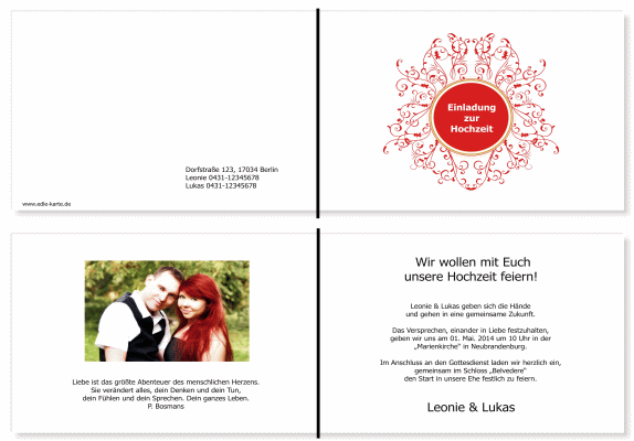  Einladungskarten Hochzeit, Hochzeitseinladungen, Hochzeitskarten, Einladungen für Hochzeit