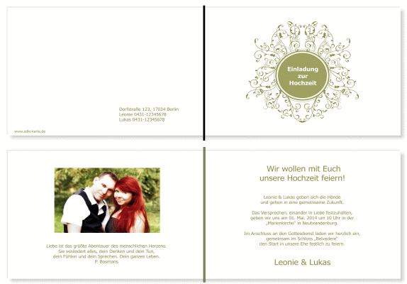  Einladungskarten Hochzeit, Hochzeitseinladungen, Hochzeitskarten, Einladungen für Hochzeit