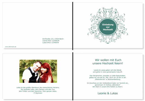  Einladungskarten Hochzeit, Hochzeitseinladungen, Hochzeitskarten, Einladungen für Hochzeit