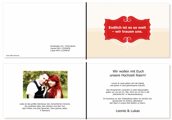  Einladungskarten Hochzeit, Hochzeitseinladungen, Hochzeitskarten, Einladungen für Hochzeit