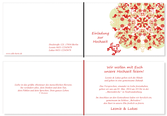  Einladungskarten Hochzeit, Hochzeitseinladungen, Hochzeitskarten, Einladungen für Hochzeit