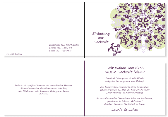  Einladungskarten Hochzeit, Hochzeitseinladungen, Hochzeitskarten, Einladungen für Hochzeit