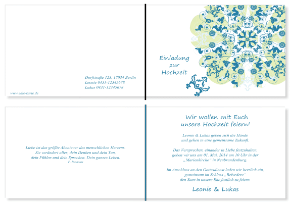  Einladungskarten Hochzeit, Hochzeitseinladungen, Hochzeitskarten, Einladungen für Hochzeit