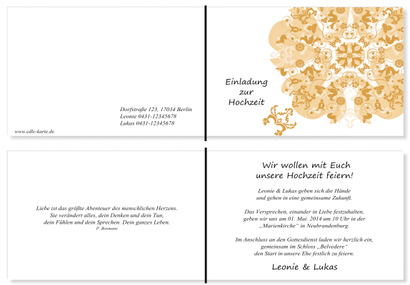  Einladungskarten Hochzeit, Hochzeitseinladungen, Hochzeitskarten, Einladungen für Hochzeit